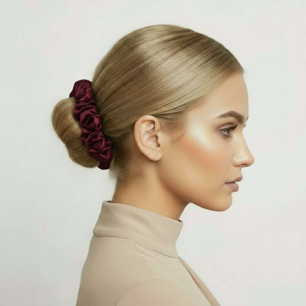 Chouchou en Soie de Mûrier 22 Momme 3cm – SOMNELA