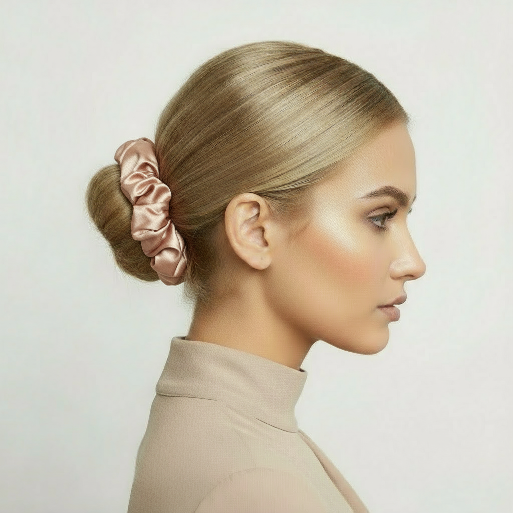 Chouchou en Soie de Mûrier 22 Momme 3cm – SOMNELA