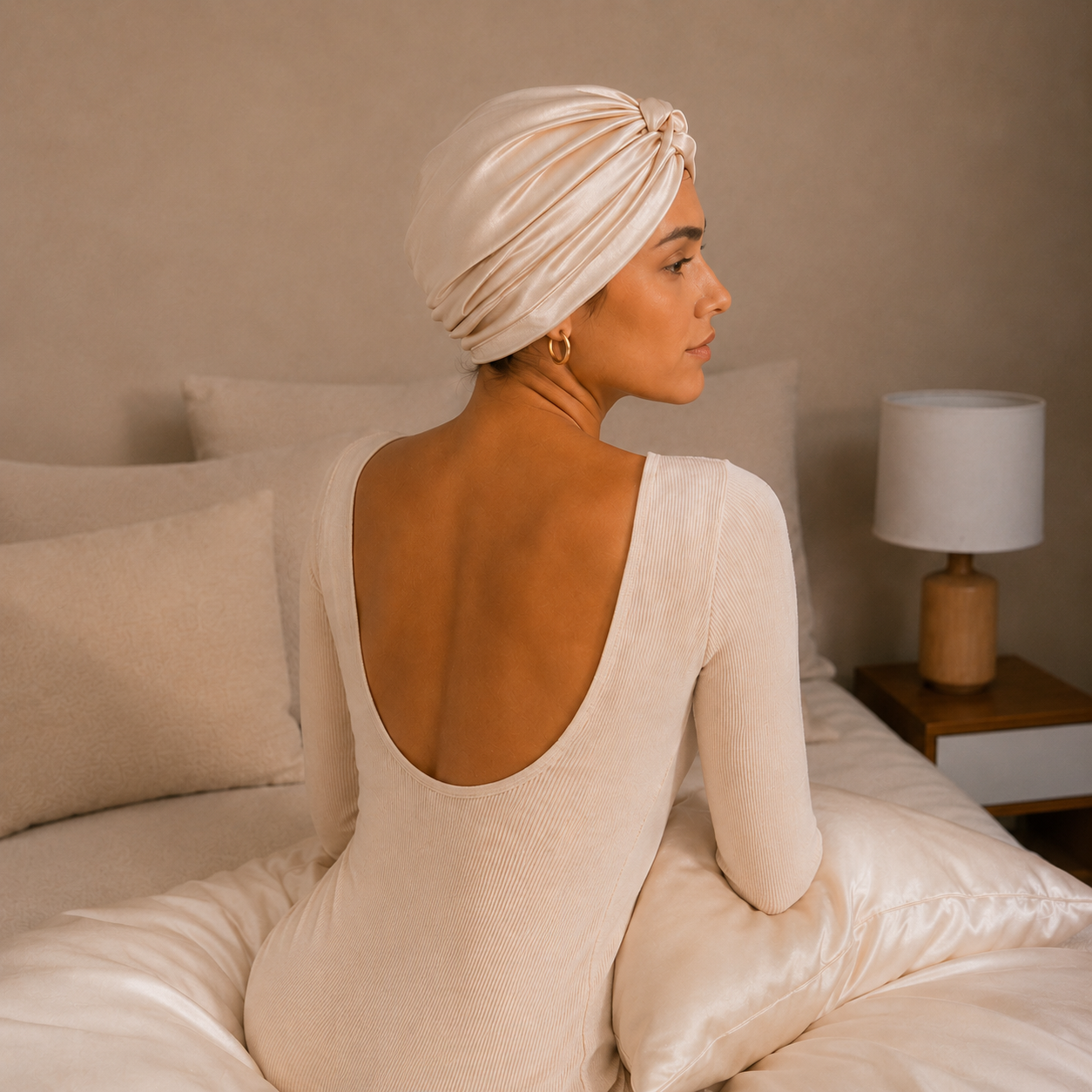 Bonnet de nuit en soie de murier 22 momme | SOMNELA