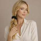 Chouchou en soie de mûrier 22 momme, L | SOMNELA