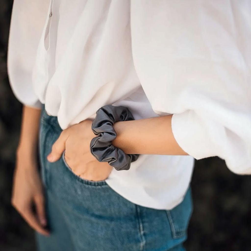 Chouchou en Soie de Mûrier 22 Momme 3cm – SOMNELA