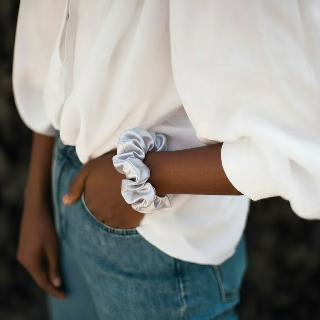 Chouchou en Soie de Mûrier 22 Momme 3cm – SOMNELA