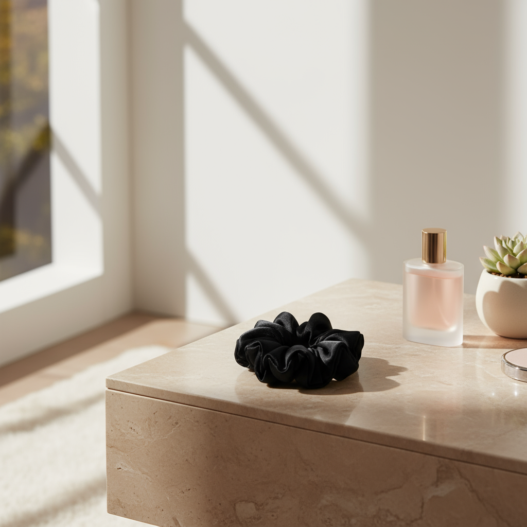 Chouchou en Soie de Mûrier 22 Momme 3cm – SOMNELA