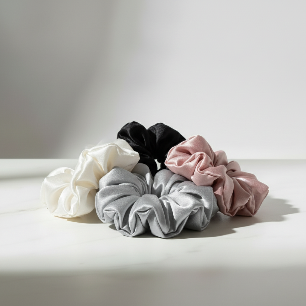 Chouchou en Soie de Mûrier 22 Momme 3cm – SOMNELA