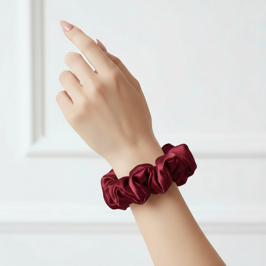 Chouchou en Soie de Mûrier 22 Momme 3cm – SOMNELA