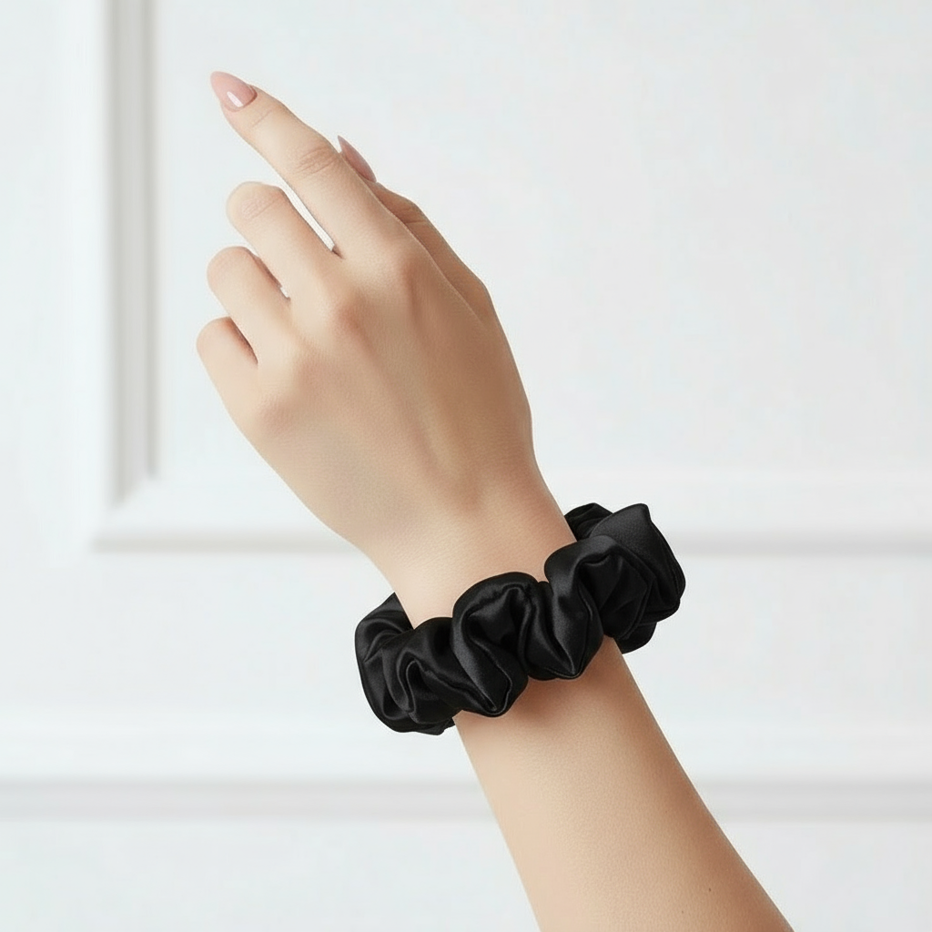 Chouchou en Soie de Mûrier 22 Momme 3cm – SOMNELA