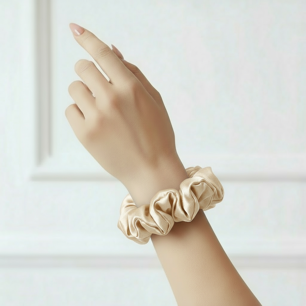 Chouchou en Soie de Mûrier 22 Momme 3cm – SOMNELA